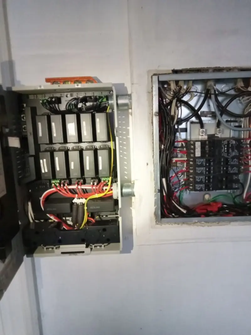 Electrical panel upgrade completed for Security Camera Wiring in Platteville
